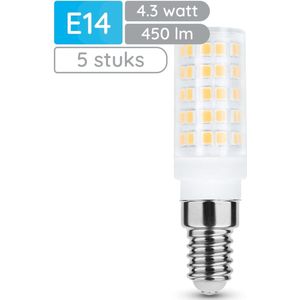 Modee LED Buislamp E14 - 4.3W 4000K 450lm 230V - LED Afzuigkaplamp - Wit Licht - 5 stuks