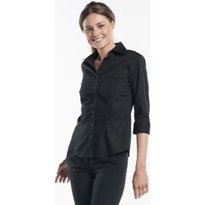 Chaud Devant Dames Zwart Stretch 3/4 Sleeve Blouse XL