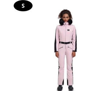 Nivard Ski Suit - Skipak - SkiBroek - Wintersport - Skijas - Dames - 2-Delig - Licht Roze - Maat S