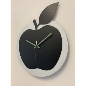 Wandklok ChantalBrandO BLACK APPEL -- MODERN DESIGN --