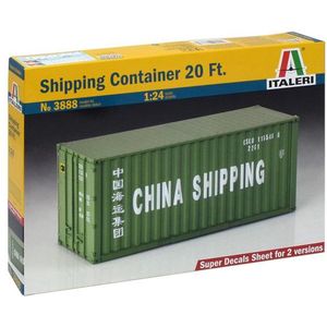 1:24 Italeri 3888 20'FT Shipping Container Plastic Modelbouwpakket