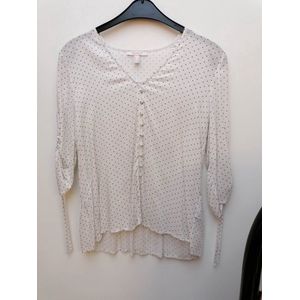 Esprit blouse - wit met bollen - maat 40