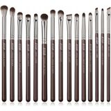Jessup - Oogmake-upborstelset - Bruin - Professionele 15-delige Synthetische Borstelset