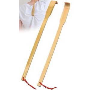 Ruggenkrabber Bamboe - 2 stuks - Bamboe Massage Rugkrabber - Rugkrabber Bamboe