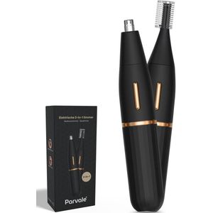 Parvale® Neustrimmer Mannen & Vrouwen 2 in 1 - Neushaartrimmer & Oortrimmer - Wenkbrauw Trimmer Dames - Geschikt Voor Neushaar en Oorhaar - Oplaadbaar