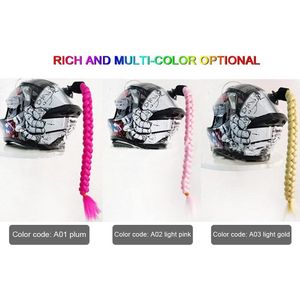 Allecto plus - Donkerblauwe motorhelm vlechten met zuignap - Haarsieraad en accessoires voor dames