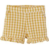 Set - Ivoor - Meisjesshirt en Shorts - Korte Mouwen - Vichyruiten