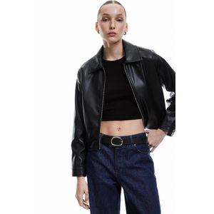 Kunstleer Bomber Lederimitatjacke