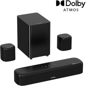 ULTIMEA - Aura A50 Pro - Home Theatre-systeem - 5.1-kanaals Dolby Atmos-soundbar met subwoofer en 2 surroundspeakers