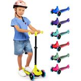 SereneLife - 3-Wiel Step - Opvouwbare Step - LED Verlichting - Verstelbaar Stuur - Antislip Voetplaat