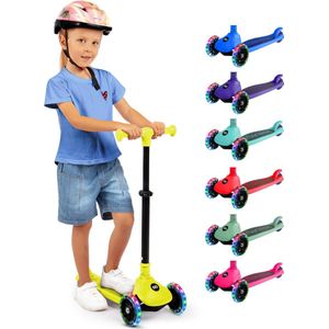 SereneLife - 3-Wiel Step - Opvouwbare Step - LED Verlichting - Verstelbaar Stuur - Antislip Voetplaat