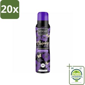 20 x Vogue Charming Parfum Deodorant 150 ml - Grootverpakking - Parfum Deodorant - Deodorant - Geur - Langdurige Geur - Japanse Kersenbloesem