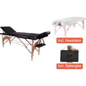 Alora Massagetafel Zen Budget incl. hoeslaken en opbergtas - Max. Draagvermogen 250 KG - 8 Hoogtestanden - Houten Onderstel - massage bed