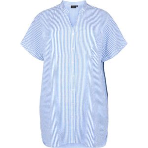 ZIZZI CALENE 1/2 SHIRT Dames Blouse - Light Blue - Maat M (46-48)