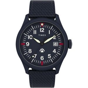 Timex Traprock TW2W23600 Horloge - Textiel - Blauw - Ø 43 mm