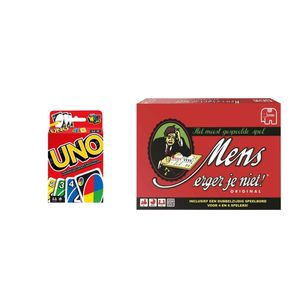 Gezelschapsspel - Uno & Mens erger je niet! - 2 stuks