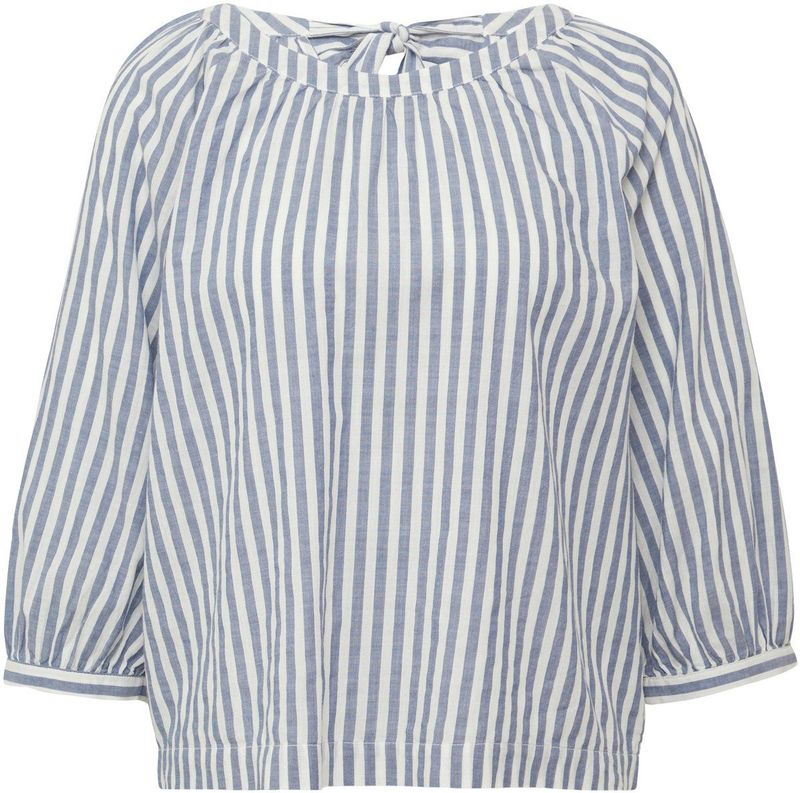 s.Oliver Blouse - Blue Stripe - Zonder Sluiting - Met Strik