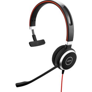 Jabra Evolve 40 UC Mono USB-C Headset Bedraad Hoofdband Kantoor/callcenter USB Type-C Bluetooth Zwart