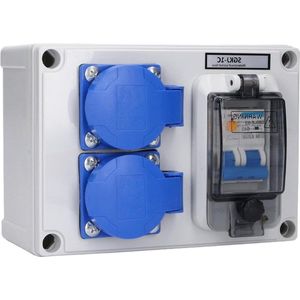 Waterdicht stopcontact - eenvoudig te installeren met 230V 40A 1P+N aardlekschakelaar - voor binnen en buiten .
