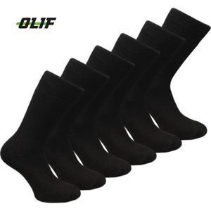 Olif - Thermosokken - 6-Pack - Zwart - Maat 43-46