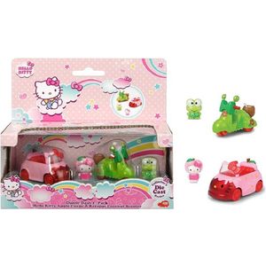 Hello Kitty Die Cast Series Dazzle Dash 2-Pack Apple Coupe & Keroppi Coconut Scooter 15x18cm