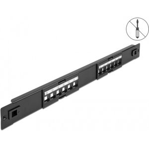 Delock 19″ Keystone Patch Panel 12 Port tool free