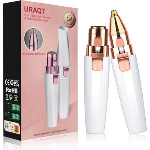 Gezichtshaarverwijderaar 2-in-1: Draagbare Wenkbrauwtrimmer en Pijnloos Scheerapparaat voor Vrouwen