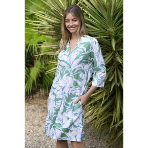 Nachthemd abstracte bloemen groen - Groen - Maat - 40