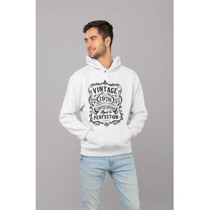 1978 Jaar Wit Hodie - Maat M - Vintage Aged To Perfection - Verjaardagscadeau - Limited Edition