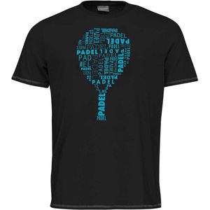 Head - Racket Padel Typo - T-shirt - Zwart - Korte Mouwen - 128 cm Jongen