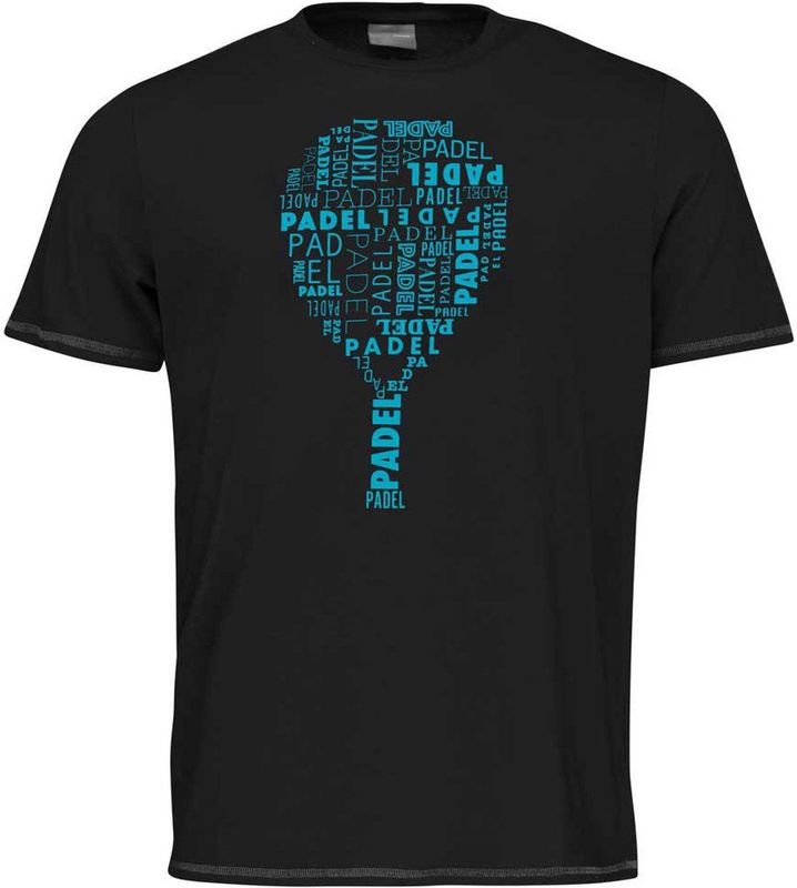 Head - Racket Padel Typo - T-shirt - Zwart - Korte Mouwen - 128 cm Jongen