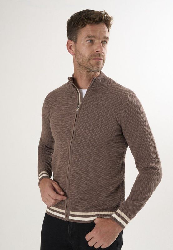 Felix Hardy - Cardigan - Bruin - 100% Katoen - Heren