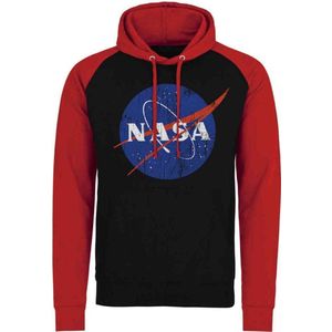 NASA Hoodie/trui -M- Washed Insignia Zwart/Rood