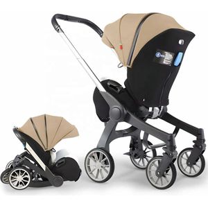 RSG® Happy Walker | Moskou - Luxe Multifunctionele 4-in-1 Kinderwagen - Kwalitatieve Autostoel en Buggy - Nieuwste Model - Geschikt voor Baby's en Kinderen - Sahara Sand
