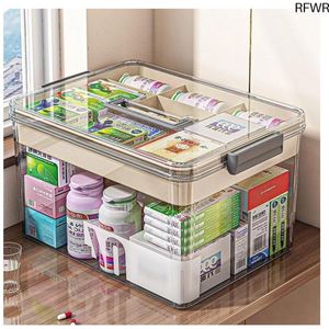 RFWR® Dubbellaagse Medicijnenopbergdoos voor Efficiënte Organisatie