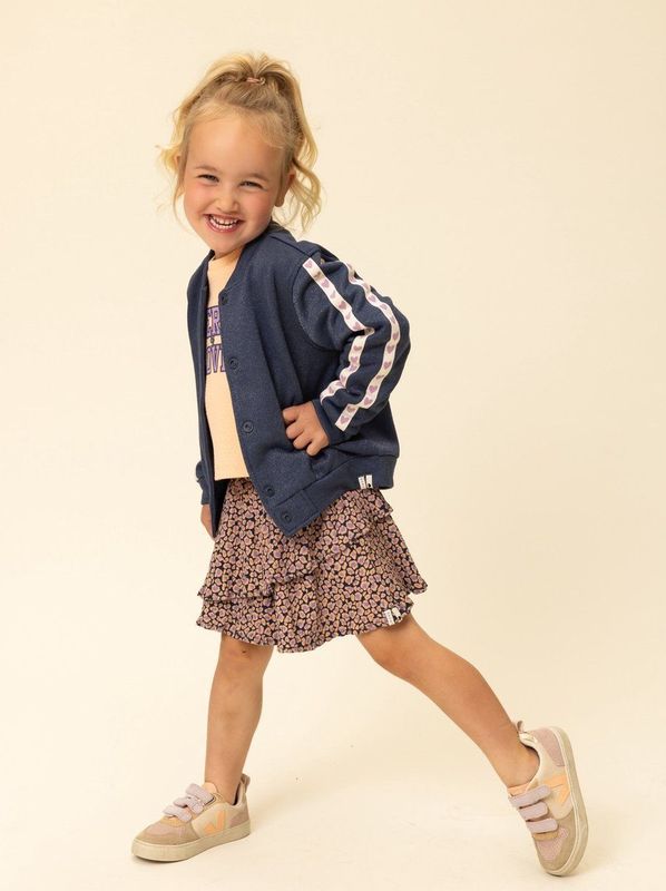 LOOXS Little 2601-7339-167 Meisjes Sweater - Maat 128 - Blauw van 85% COTTON 15% LUREX