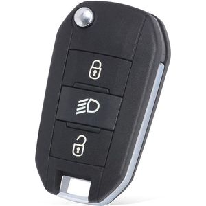 XEOD Autosleutelbehuizing - sleutelbehuizing auto - sleutel - Autosleutel geschikt voor: Peugeot - Citroen 3 Knops smart sleutel