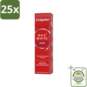 25 x Colgate Tandpasta Max White One 75 ml - Grootverpakking - Tandpasta - Witte Tanden - Whitening - Tanden Witter Maken - Tandpasta Whitening