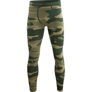 Heren thermo onderbroek - Lang - Camouflage Groen - Maat S/M