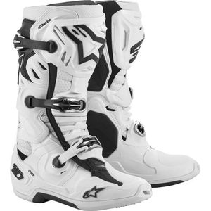 ALPINESTARS TECH 10 SUPERVENTED WHITE MOTORCYCLE BOOTS-8 - Maat - Laars