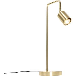 QAZQA java - Moderne Tafellamp - 1 lichts - H 49 cm - Goud/messing - Woonkamer | Slaapkamer | Keuken