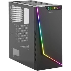 Gaming E-ATX Mid-Tower PC Case met Tempered Glass en LED Strip