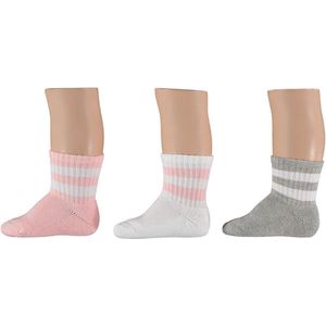 Apollo - Sokken - Sport - Baby - 3-pack - Roze - Wit - Grijs - Maat 92/98