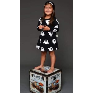 alisé Baby meisjes jurk koala print Zwart 74