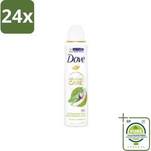 Dove Deodorant Spray - Matcha & Sakura - 150 ml - Voordeelverpakking - 24 stuks - Dove deodorant - Anti-transpirant