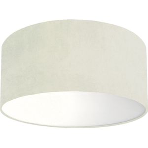 Plafondlamp velours cream/wit - Kinderkamerdecoratie - Lamp voor aan het plafond - Diameter 35cm x 15cm hoog | E27 fitting maximaal 40 watt | Excl. Lichtbron