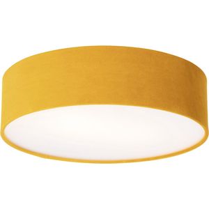 QAZQA drum - Moderne Plafondlamp - 2 lichts - Ø 40 cm - Geel - Woonkamer | Slaapkamer | Keuken