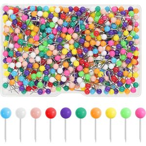 500pcs Colorful Push Pins- Drawing Push Pins for Bulletin Board