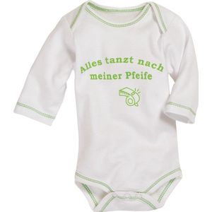 Schnizler Romper Lange Mouw Junior Katoen Beige/groen Mt 50/56