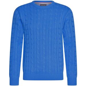 Cappuccino Italia - Heren Trui Adria Kabel - Blauw - Maat XL